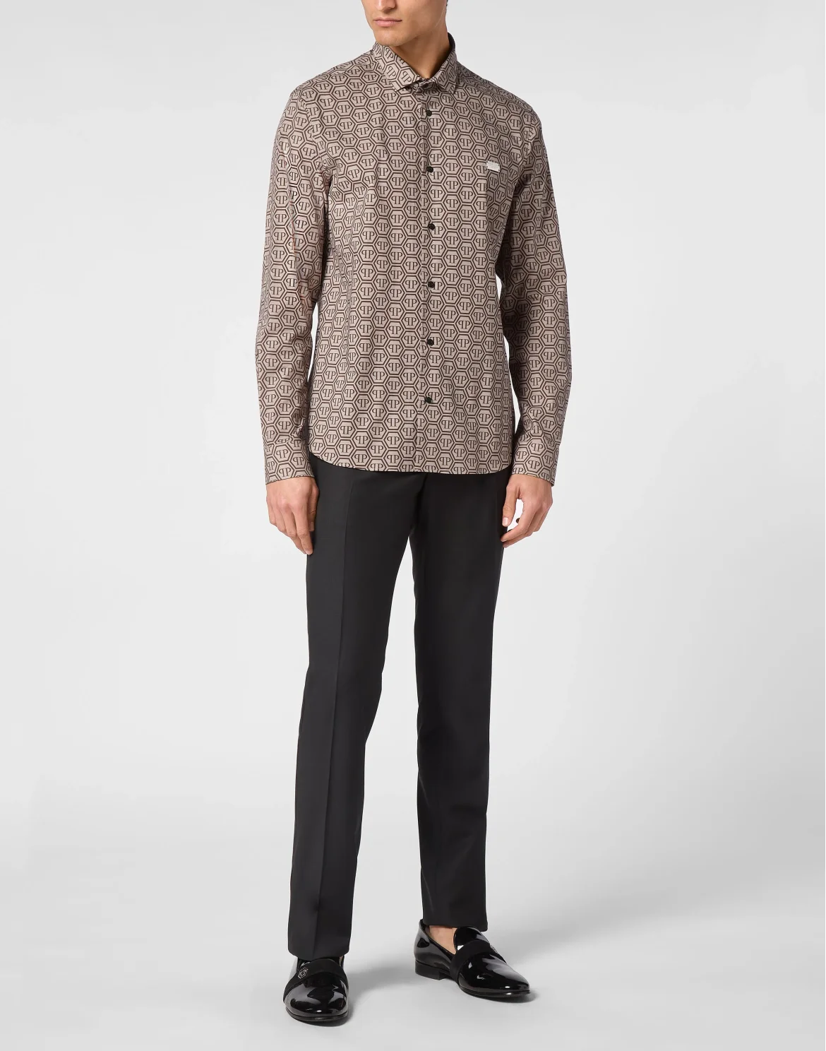 Shirt Sugar Daddy Cut Long-Sleeve Monogram, цвет: Бежевый