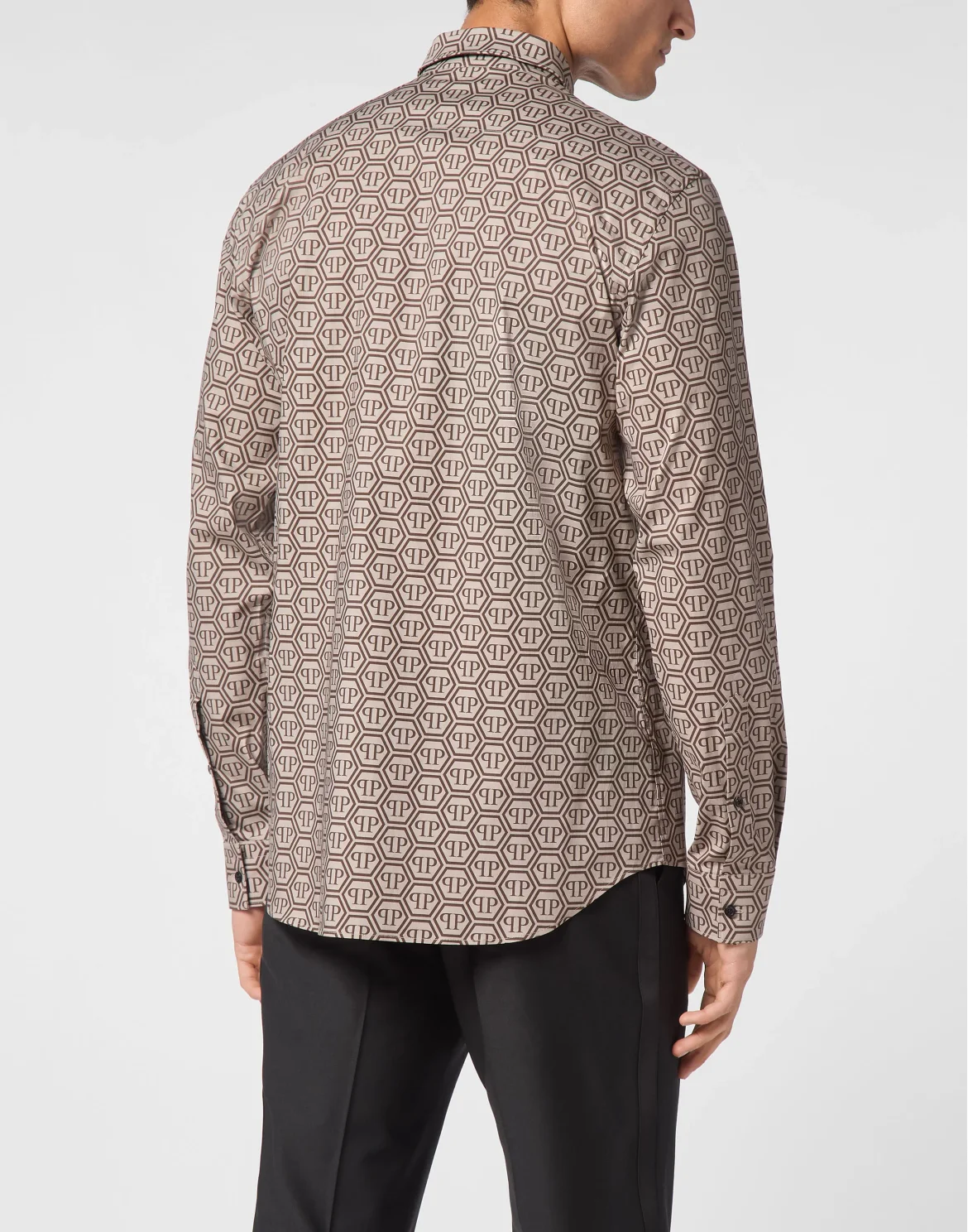Shirt Sugar Daddy Cut Long-Sleeve Monogram, цвет: Бежевый