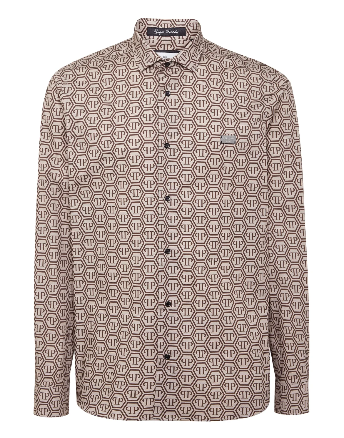 Shirt Sugar Daddy Cut Long-Sleeve Monogram, цвет: Бежевый