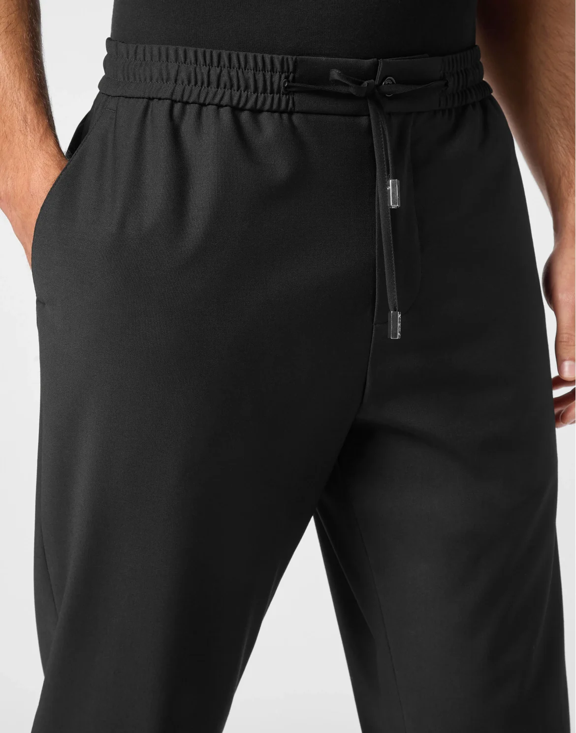 Wool Jogging Trousers, цвет: Черный