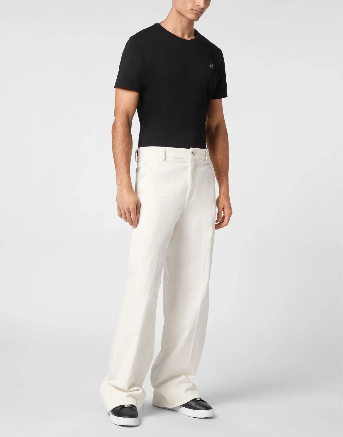 Velvet Wide Leg Trousers, цвет: Белый