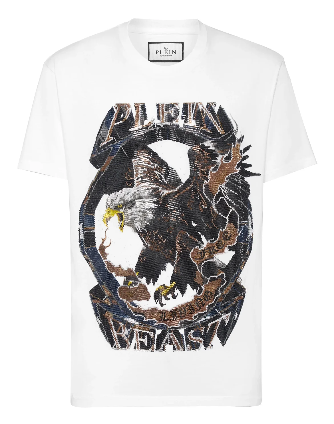T-shirt Round Neck LS With Stones, цвет: Белый