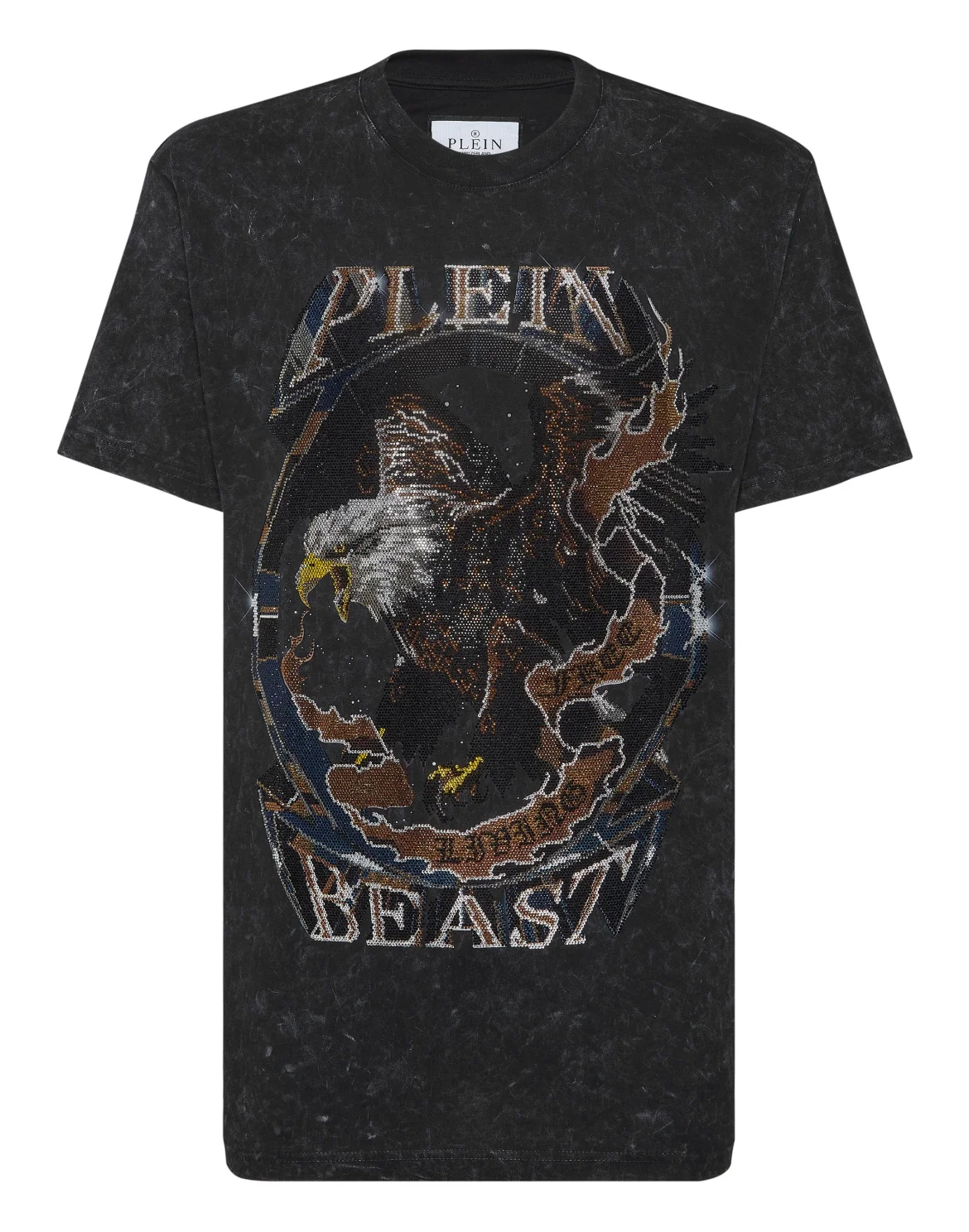 T-shirt Round Neck LS With Stones, цвет: Черный