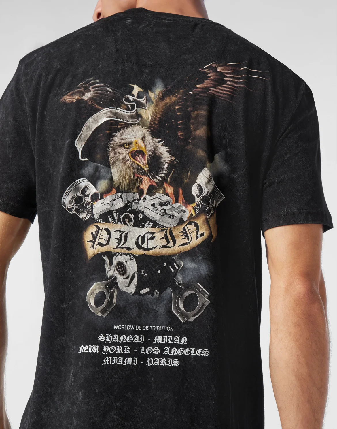T-Shirt Round Neck Eagle, цвет: Черный