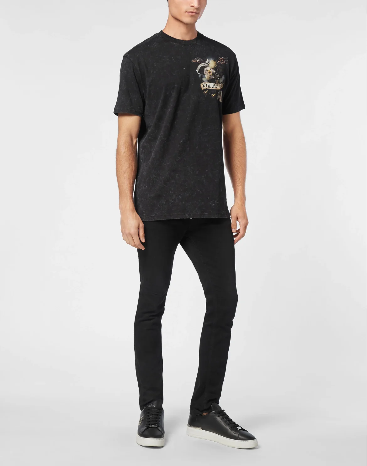 T-Shirt Round Neck Eagle, цвет: Черный