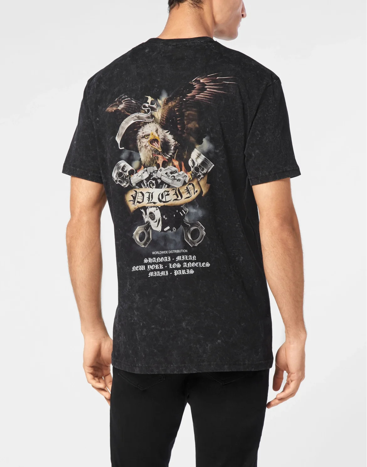 T-Shirt Round Neck Eagle, цвет: Черный