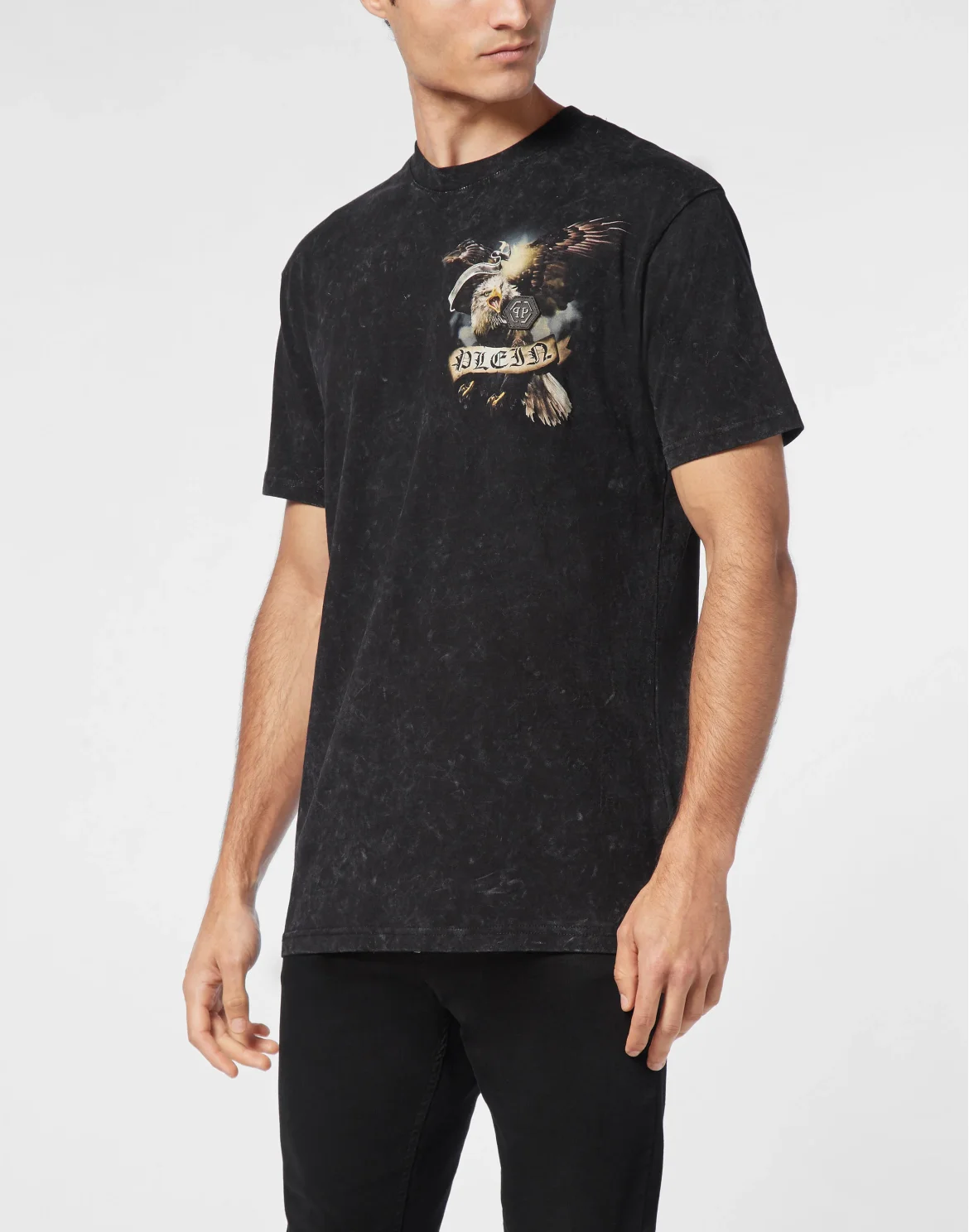 T-Shirt Round Neck Eagle, цвет: Черный