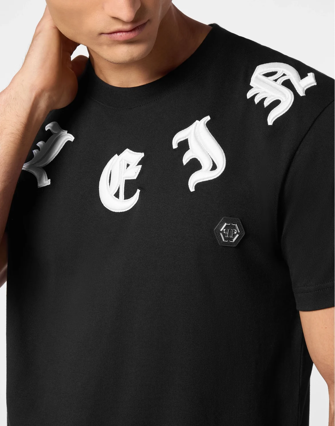 T-shirt Round Neck SS Gothic Plein, цвет: Черный