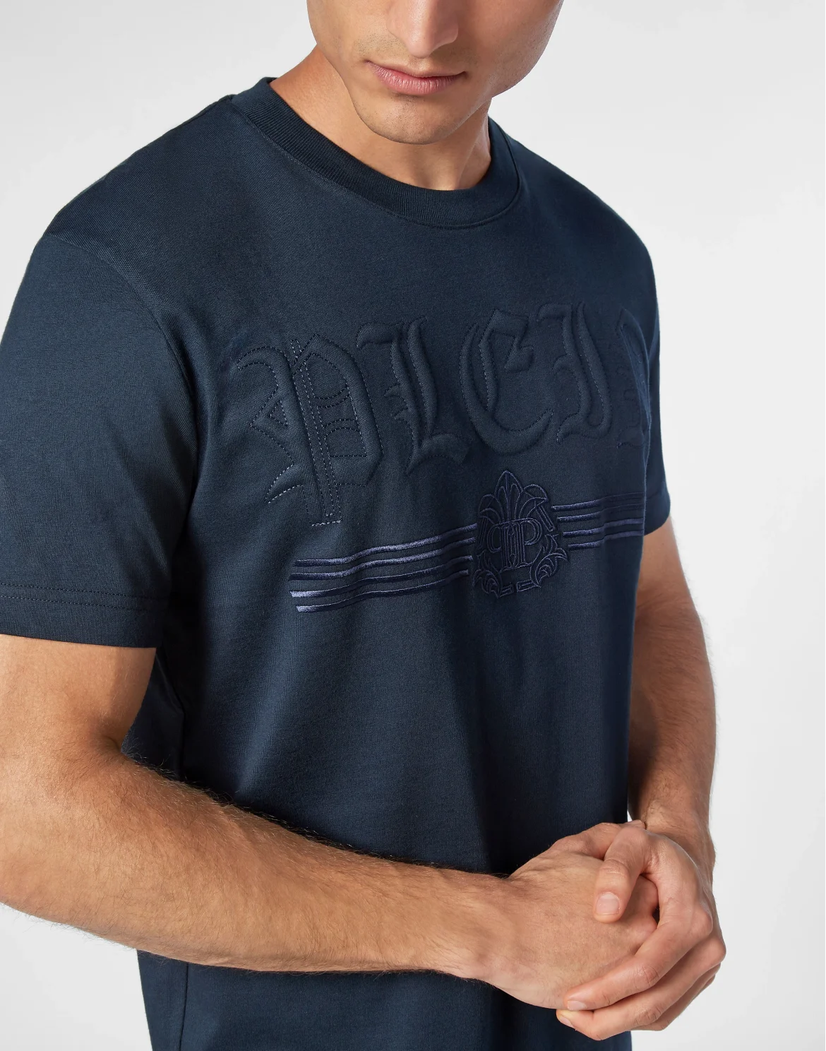 T-shirt Round Neck SS Gothic Plein, цвет: Синий
