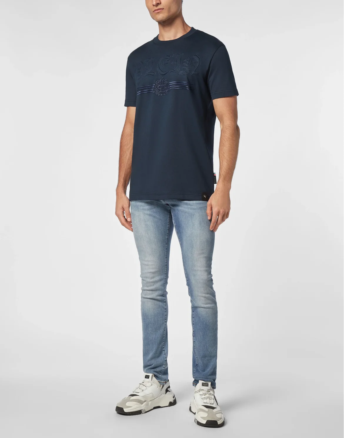 T-shirt Round Neck SS Gothic Plein, цвет: Синий