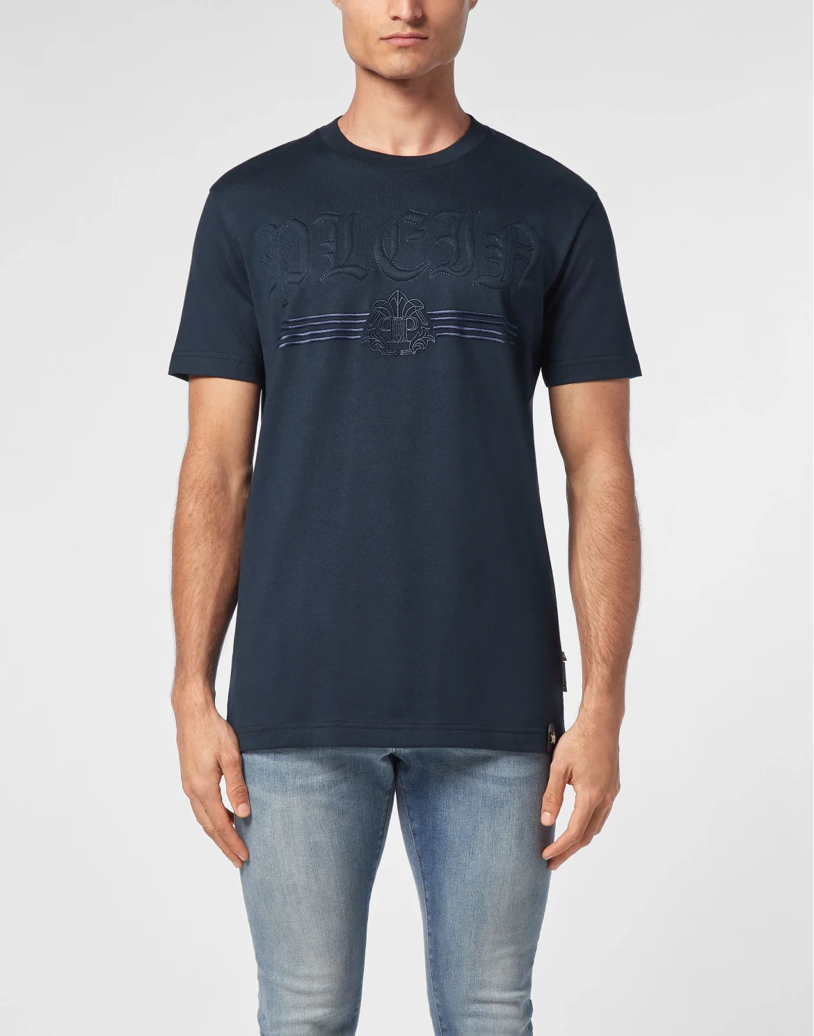 T-shirt Round Neck SS Gothic Plein, цвет: Синий