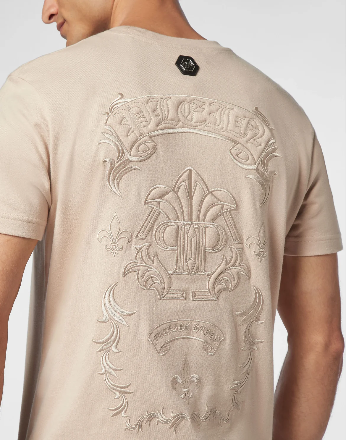 T-shirt Round Neck SS Gothic Plein, цвет: Бежевый