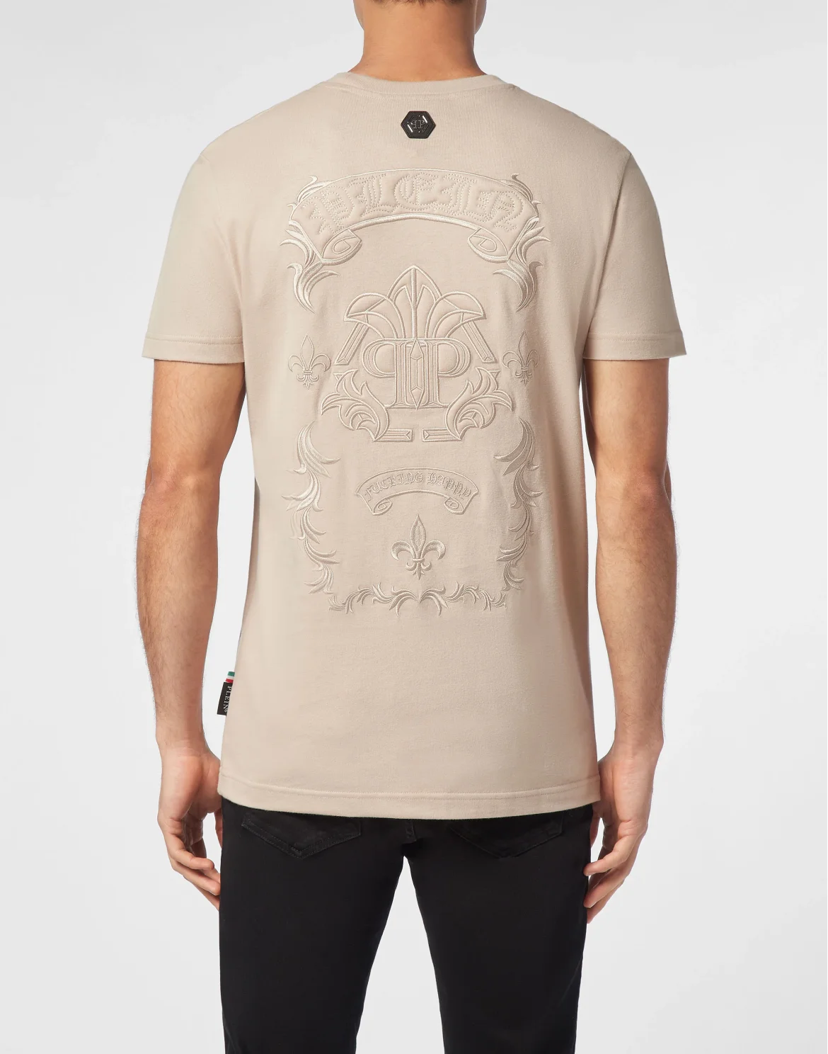 T-shirt Round Neck SS Gothic Plein, цвет: Бежевый