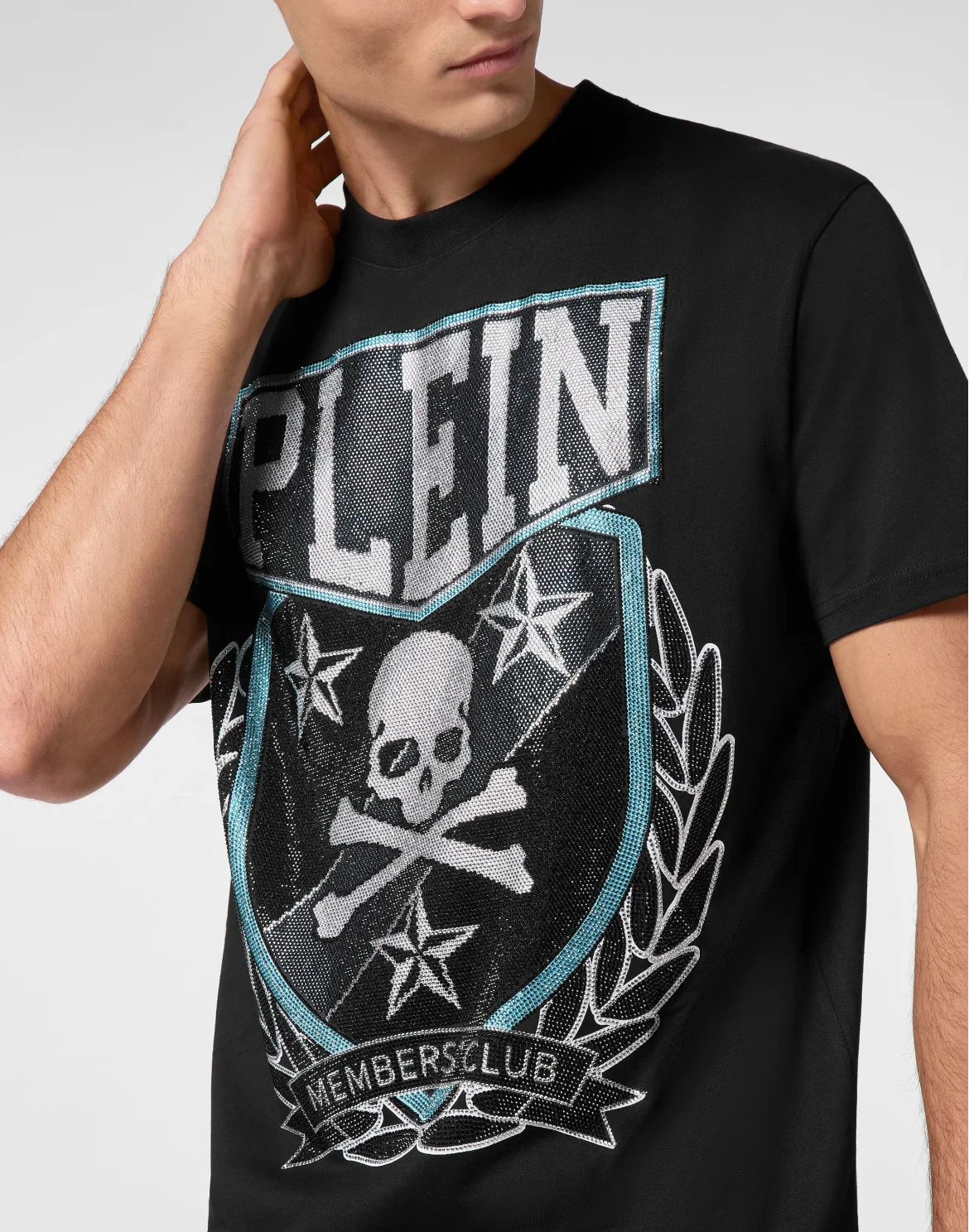 T-shirt Round Neck SS With Patch Skull&Bones, цвет: Черный