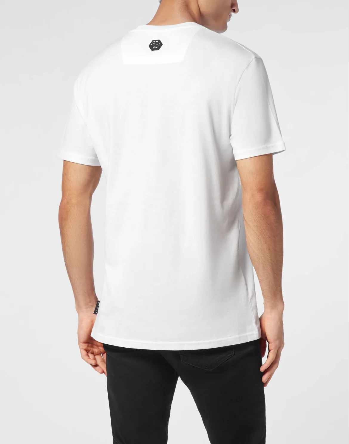 T-shirt Round Neck SS With Patch, цвет: Белый
