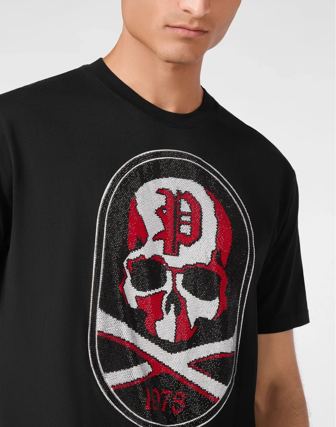 T-shirt Round Neck SS With Patch Skull&Bones, цвет: Черный
