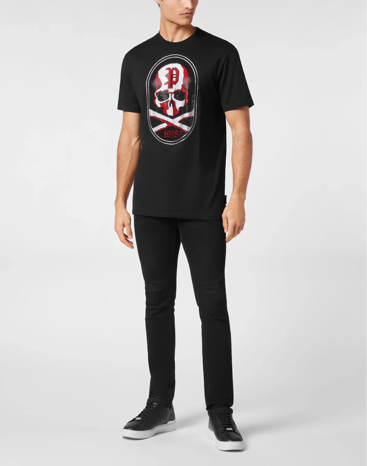 T-shirt Round Neck SS With Patch Skull&Bones, цвет: Черный