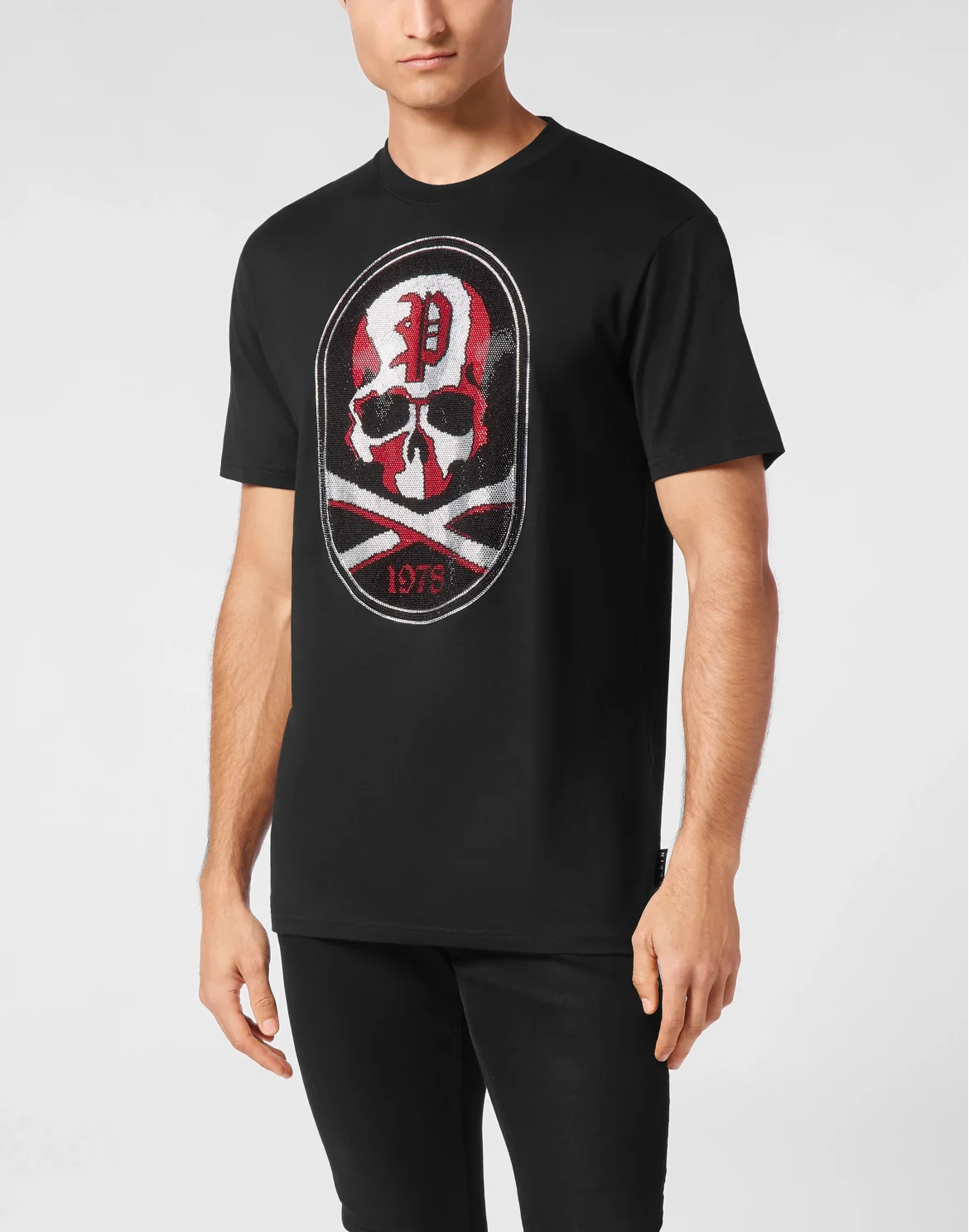 T-shirt Round Neck SS With Patch Skull&Bones, цвет: Черный