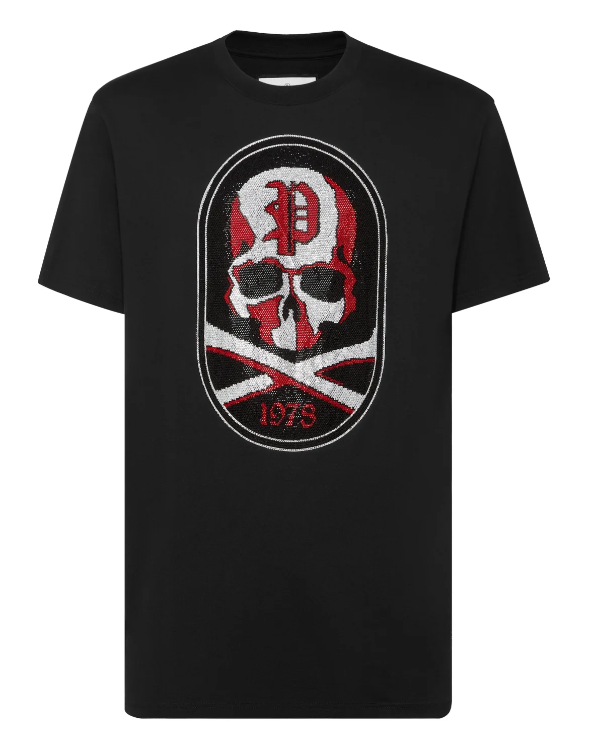 T-shirt Round Neck SS With Patch Skull&Bones, цвет: Черный