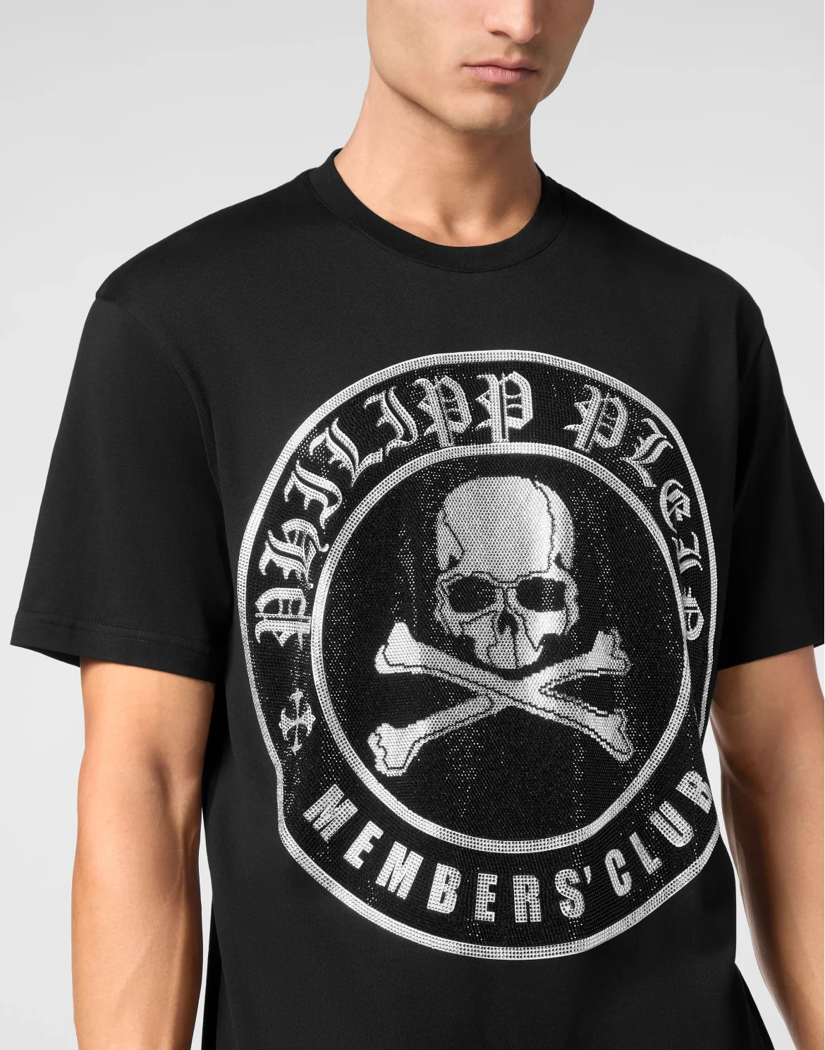 T-shirt Round Neck SS Strass Skull&Bones, цвет: Черный