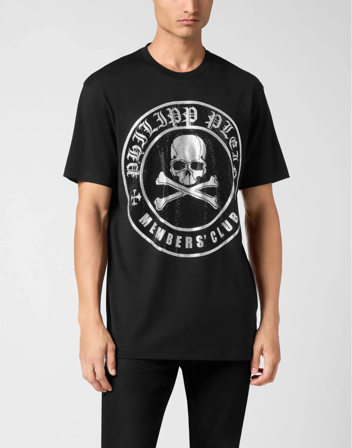 T-shirt Round Neck SS Strass Skull&Bones, цвет: Черный