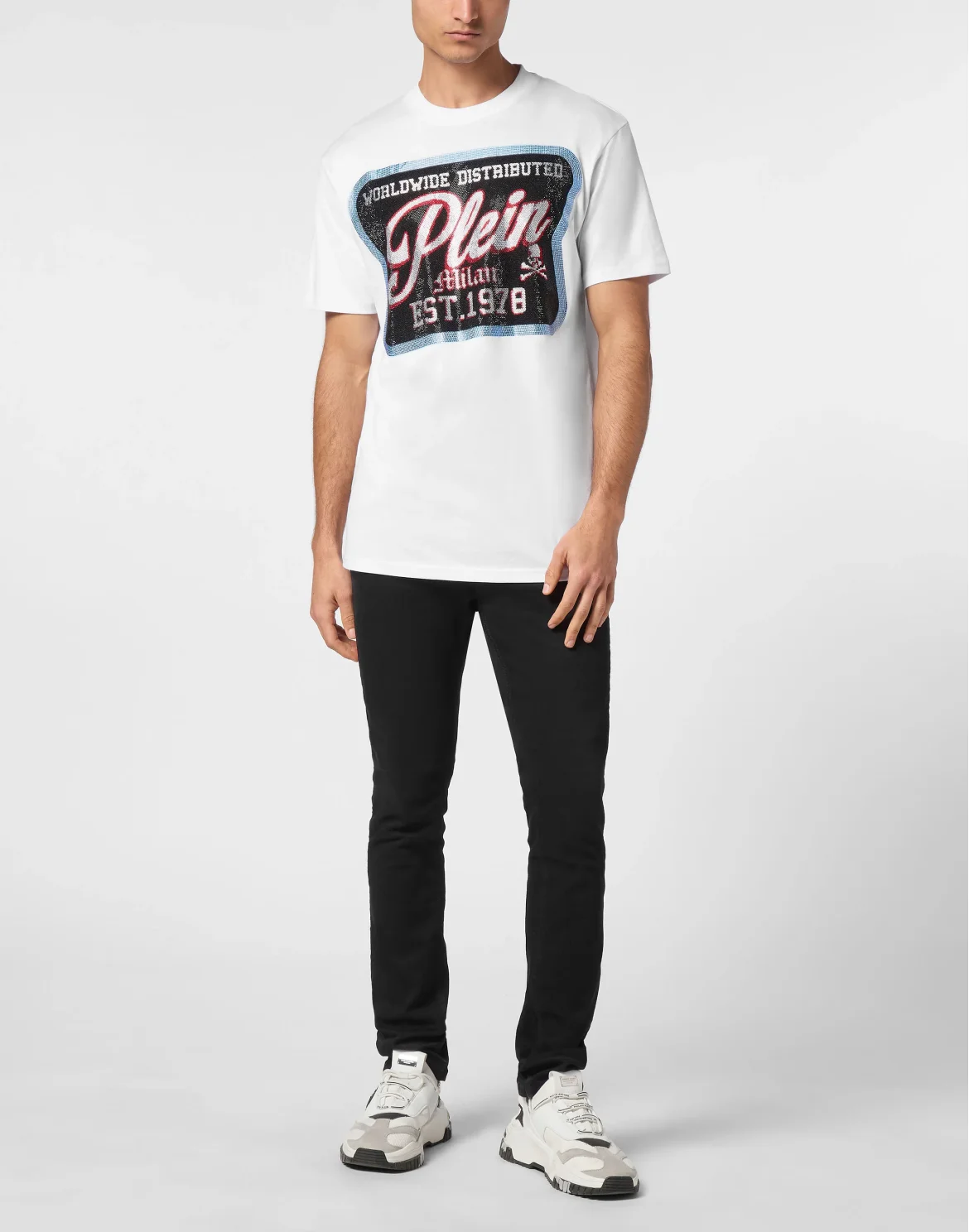 T-shirt Round Neck SS With Patch, цвет: Белый
