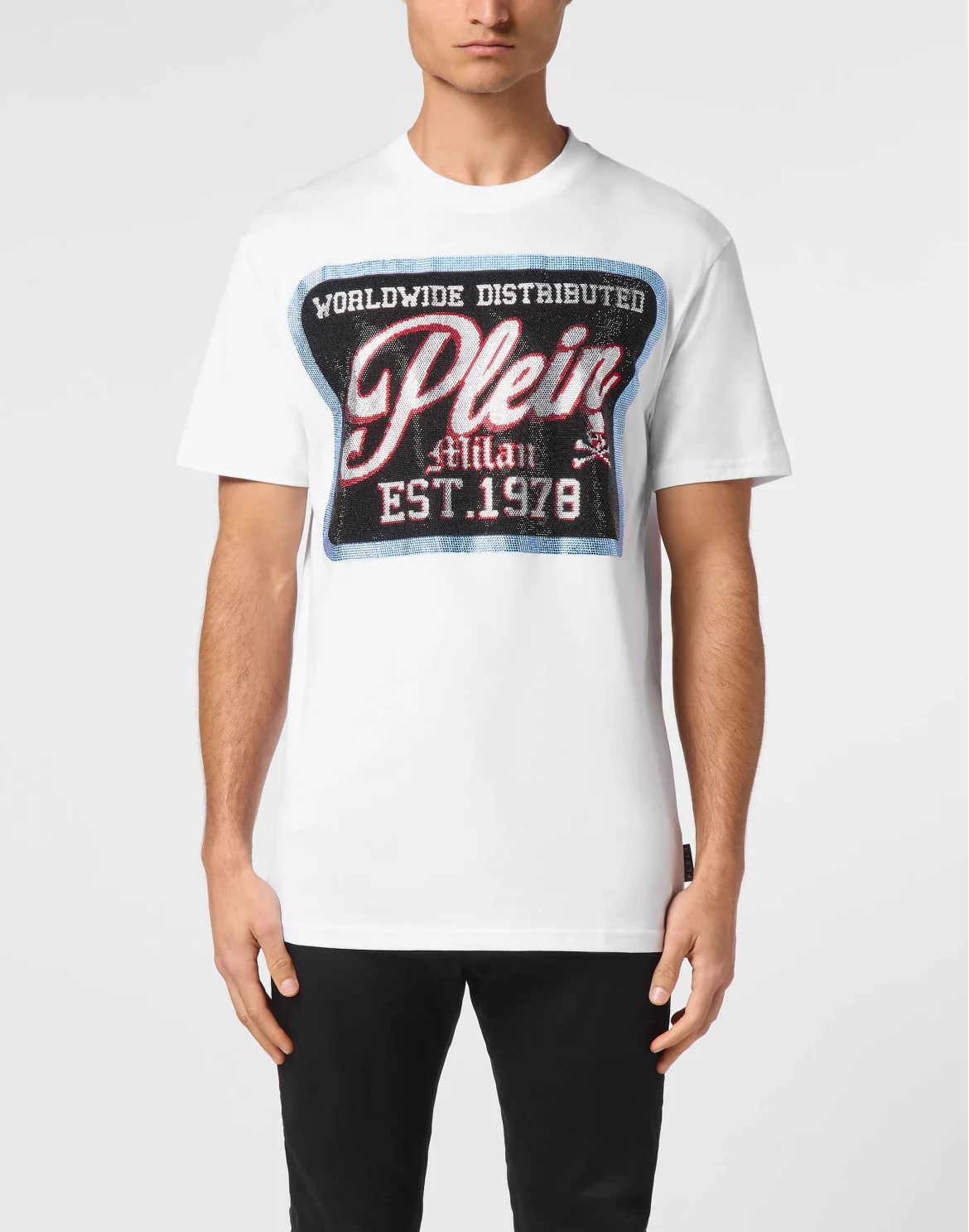 T-shirt Round Neck SS With Patch, цвет: Белый