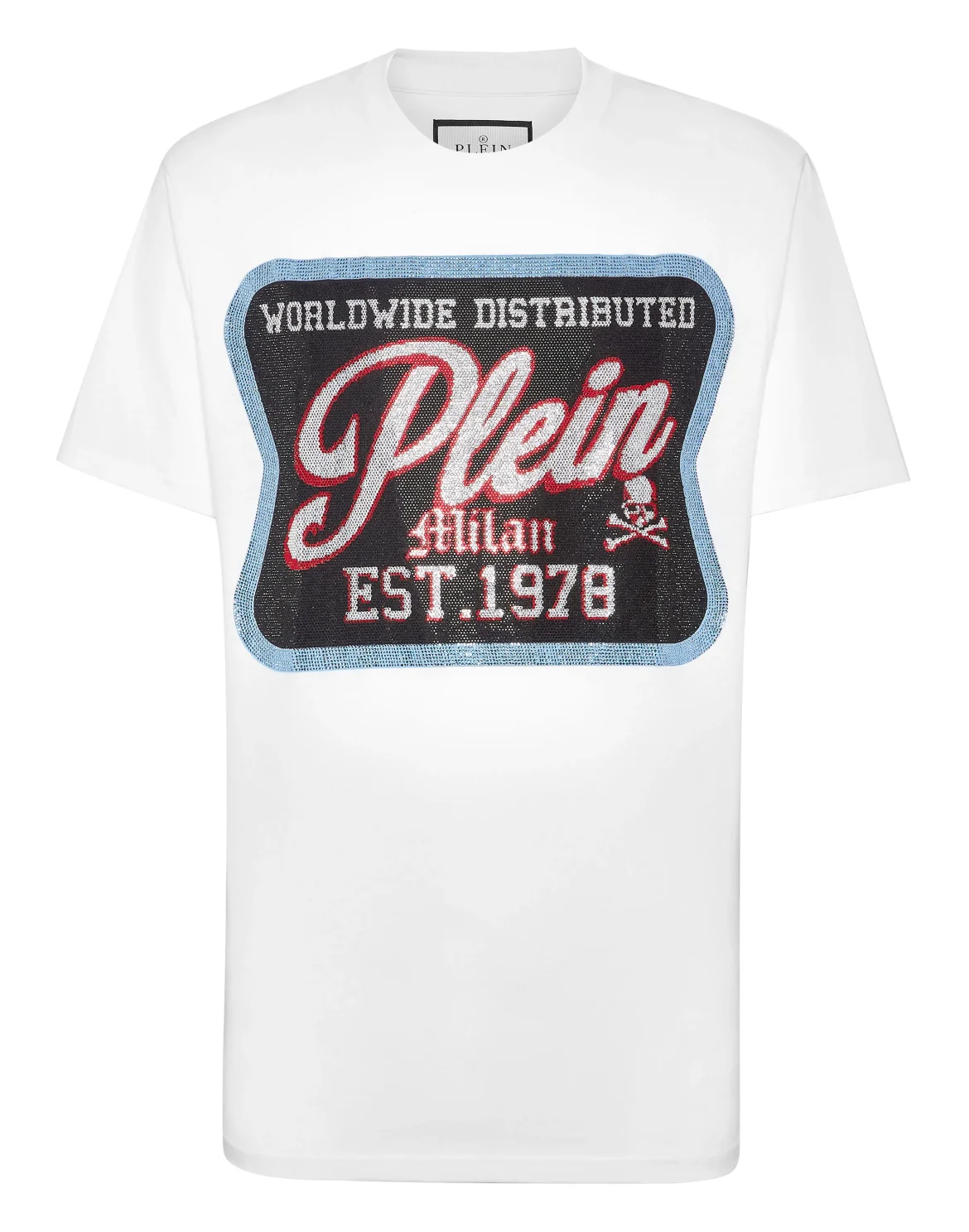 T-shirt Round Neck SS With Patch, цвет: Белый