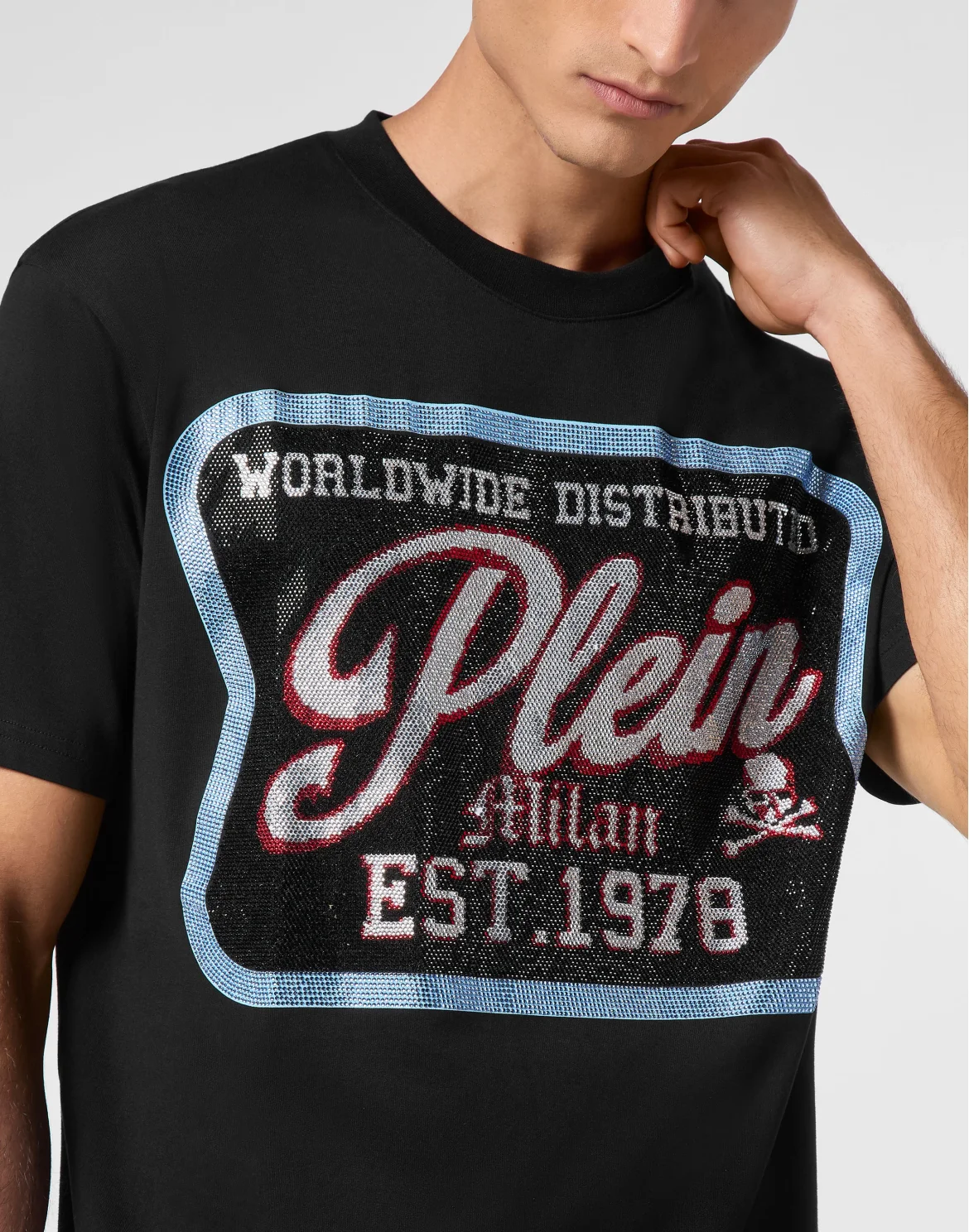 T-shirt Round Neck SS With Patch, цвет: Черный