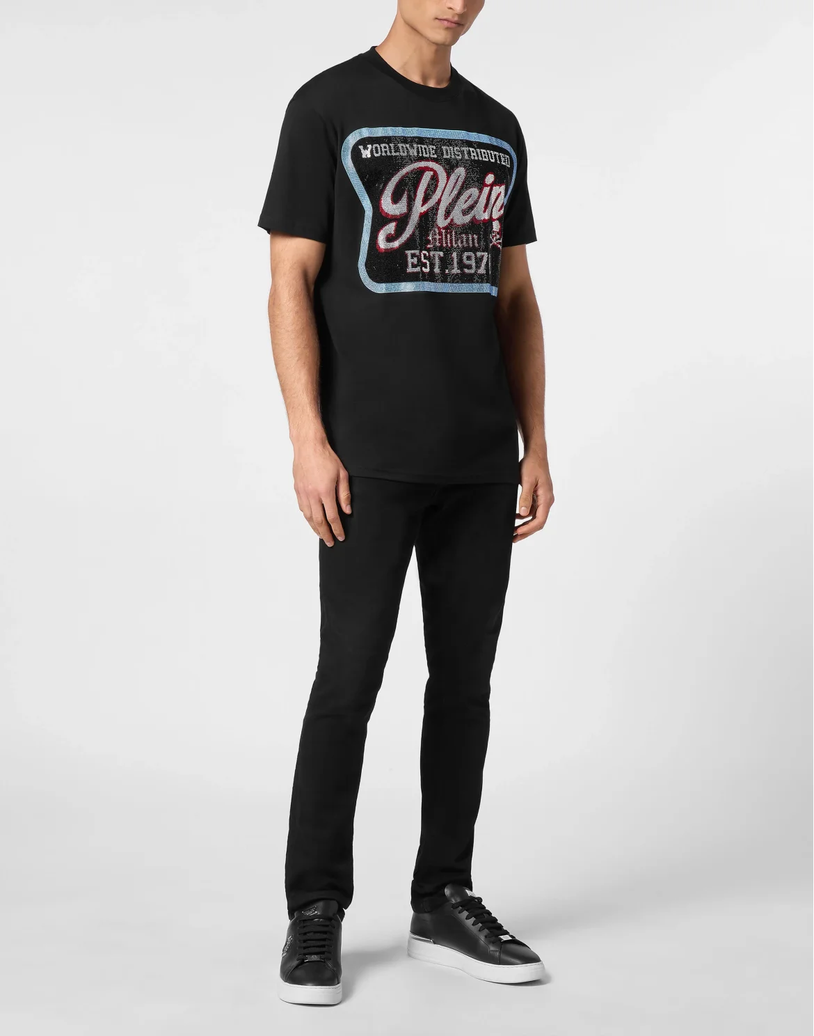 T-shirt Round Neck SS With Patch, цвет: Черный