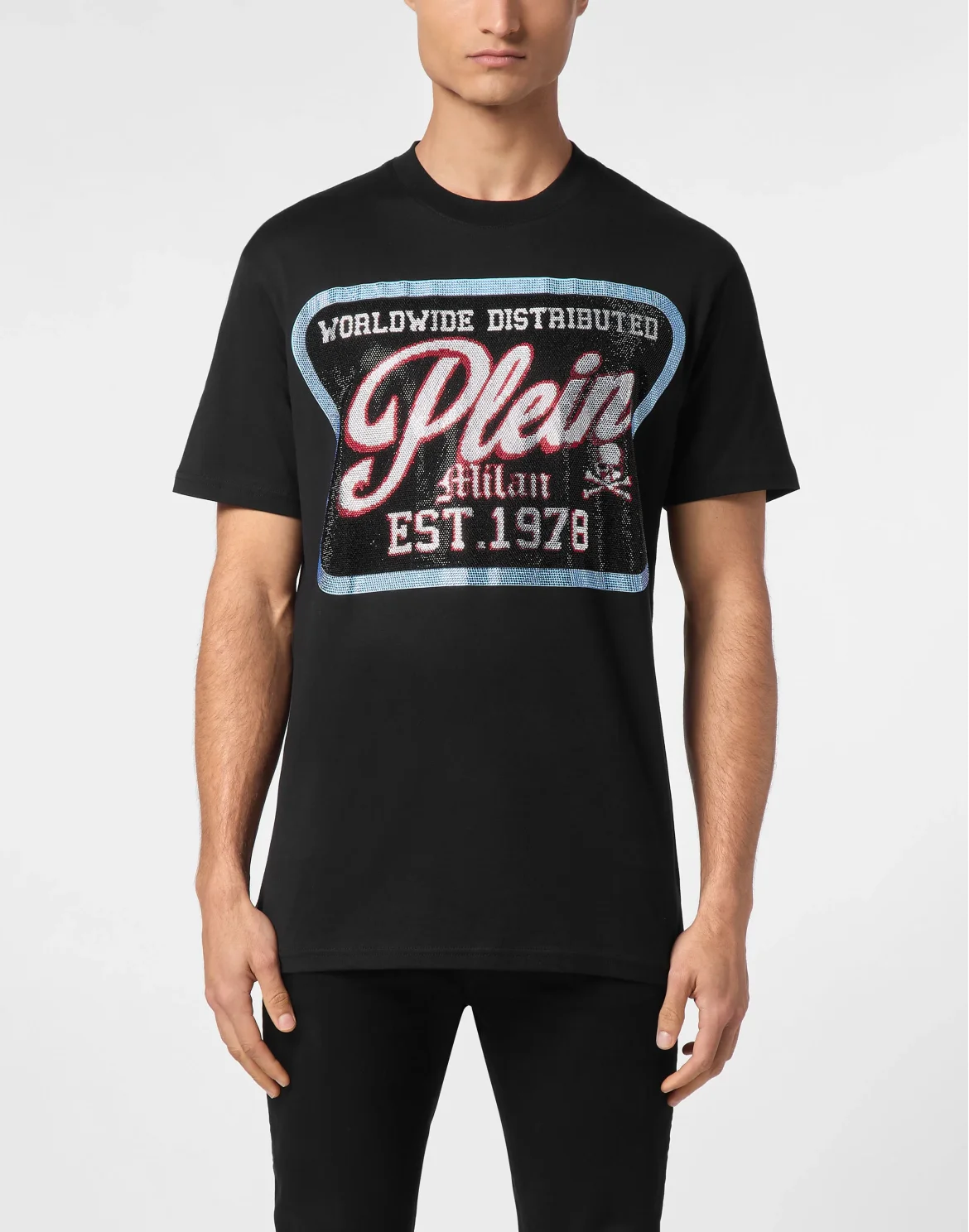 T-shirt Round Neck SS With Patch, цвет: Черный