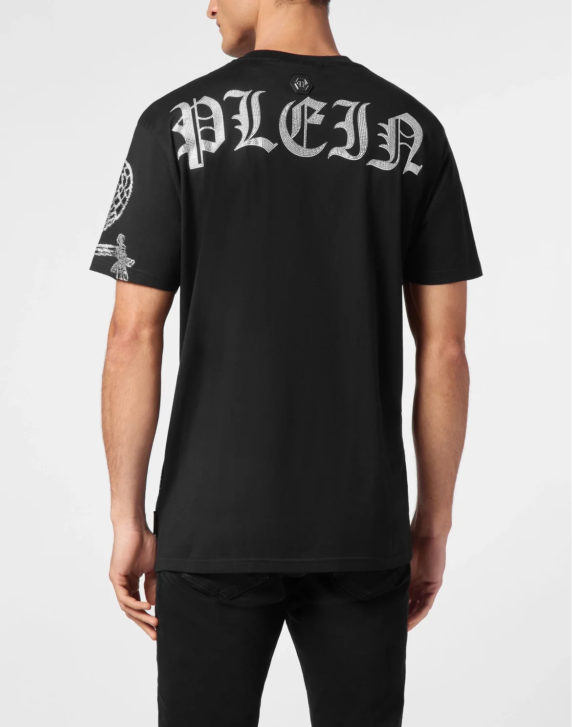 T-shirt Round Neck SS Dragon Strass, цвет: Черный