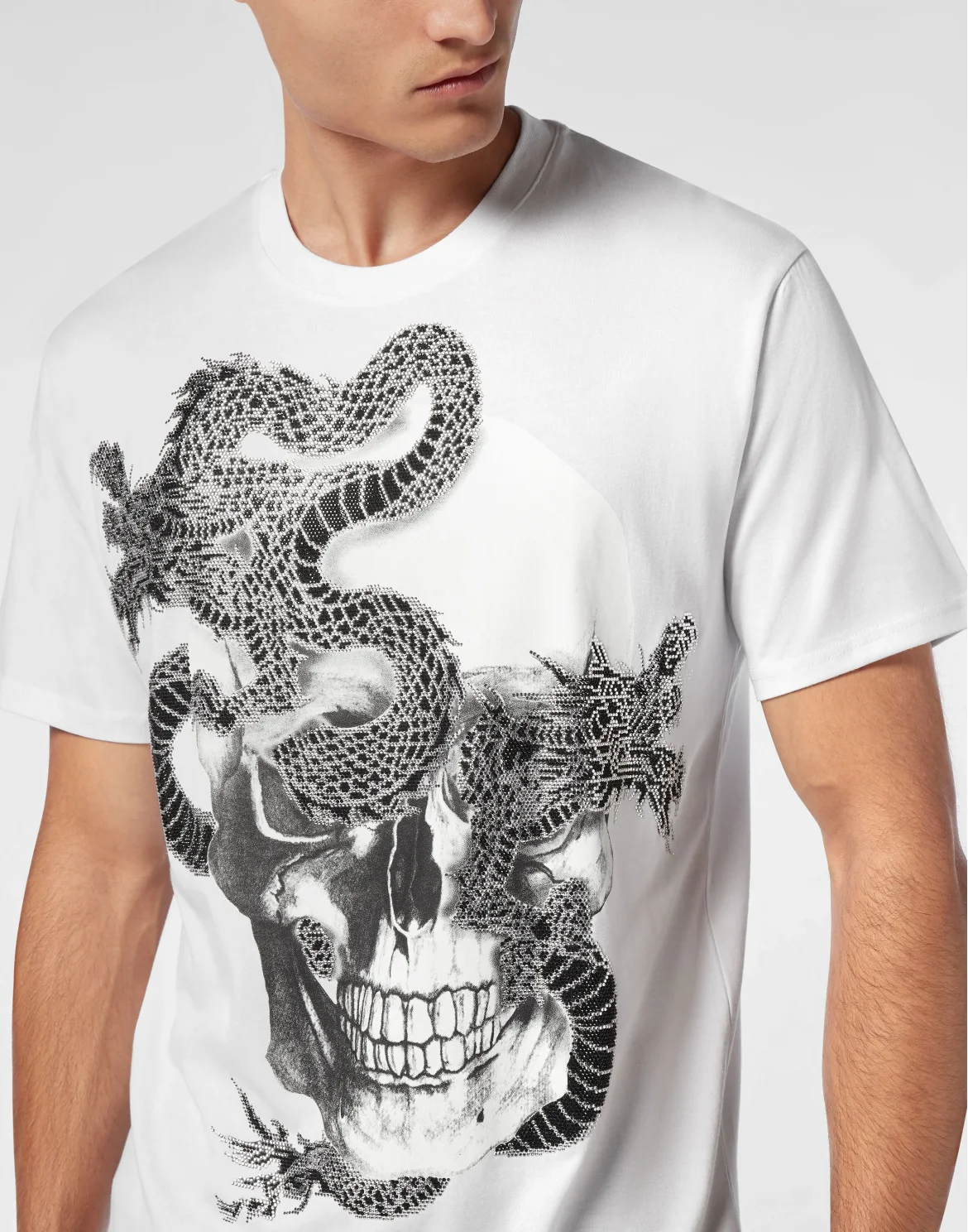T-shirt Round Neck SS Dragon Skull, цвет: Белый