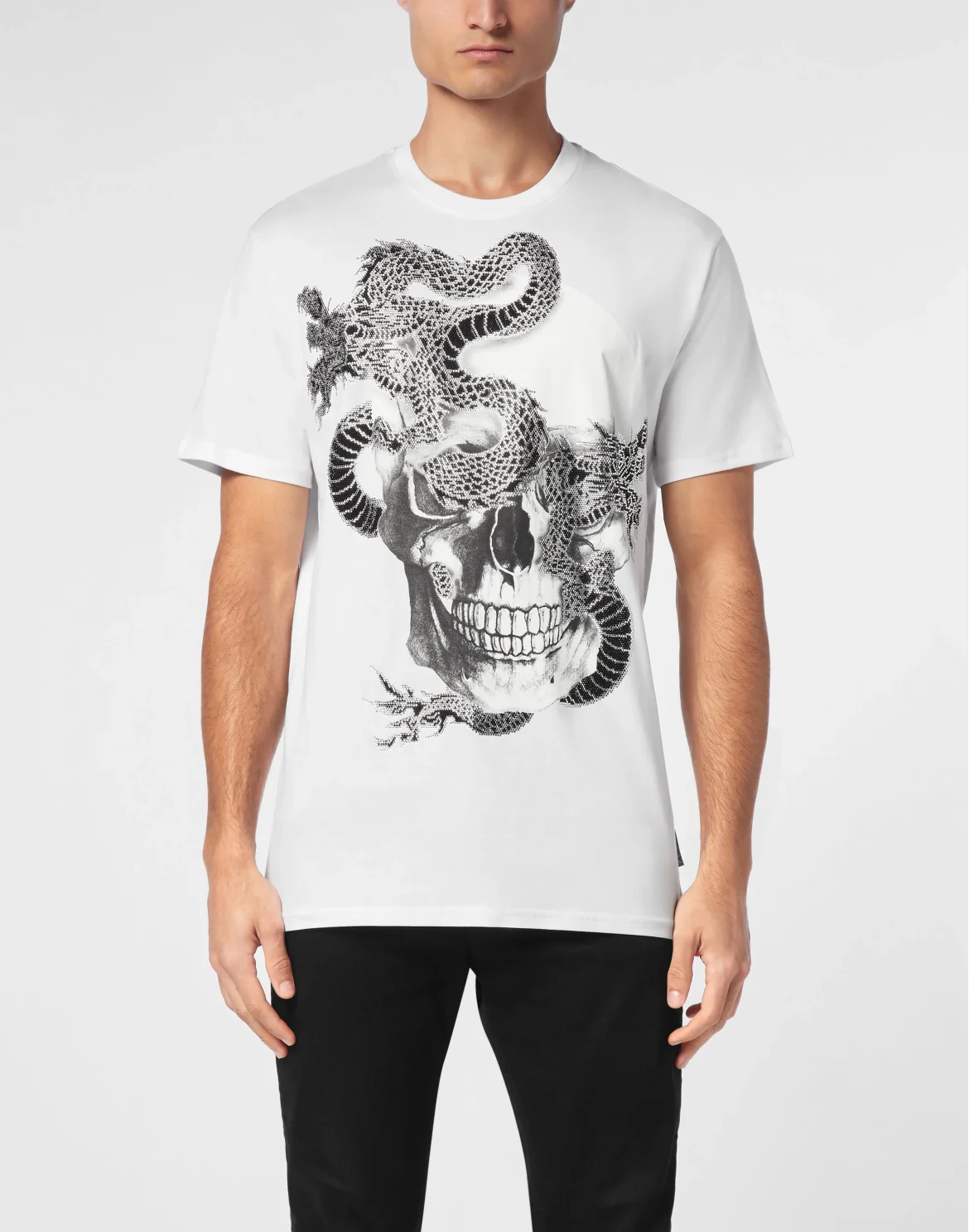 T-shirt Round Neck SS Dragon Skull, цвет: Белый