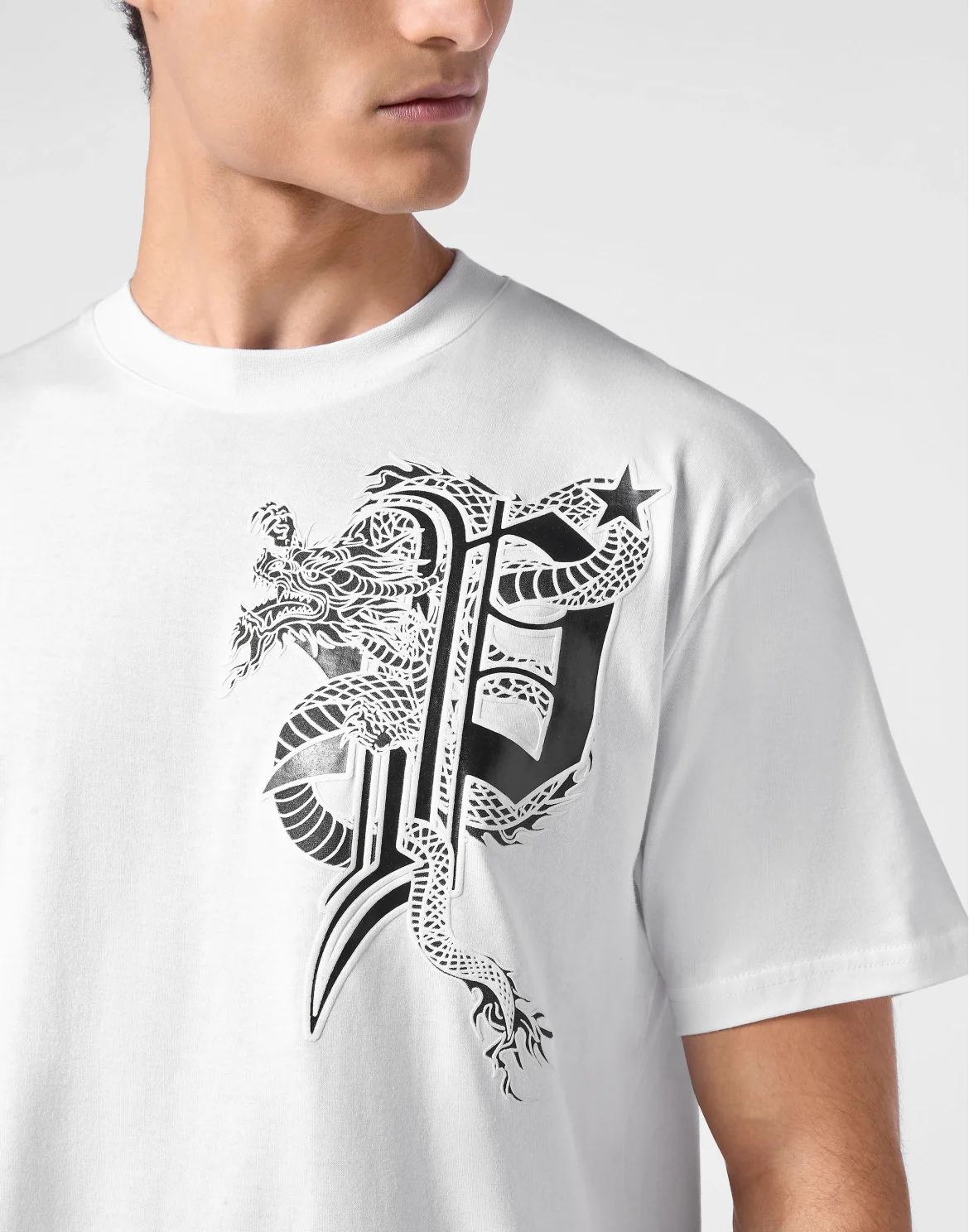 T-shirt Round Neck SS Dragon, цвет: Белый