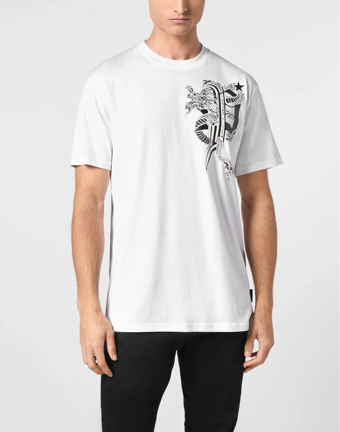 T-shirt Round Neck SS Dragon, цвет: Белый