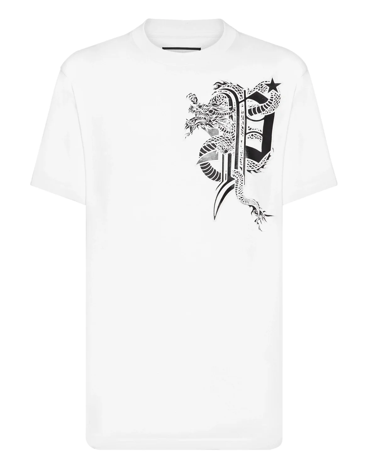 T-shirt Round Neck SS Dragon, цвет: Белый