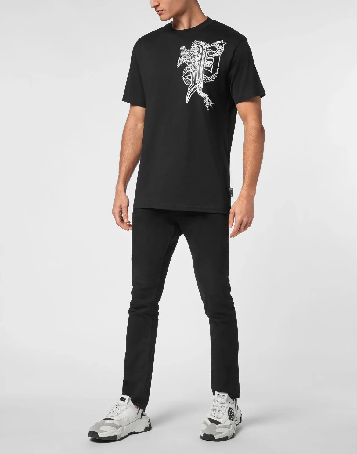 T-shirt Round Neck SS Dragon, цвет: Черный