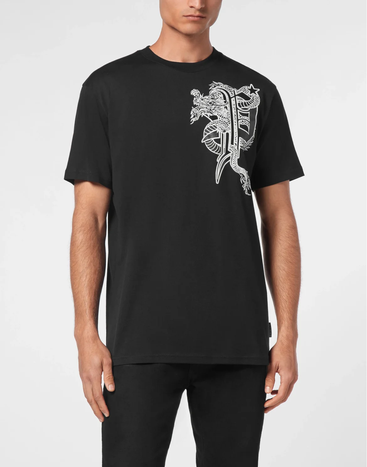 T-shirt Round Neck SS Dragon, цвет: Черный