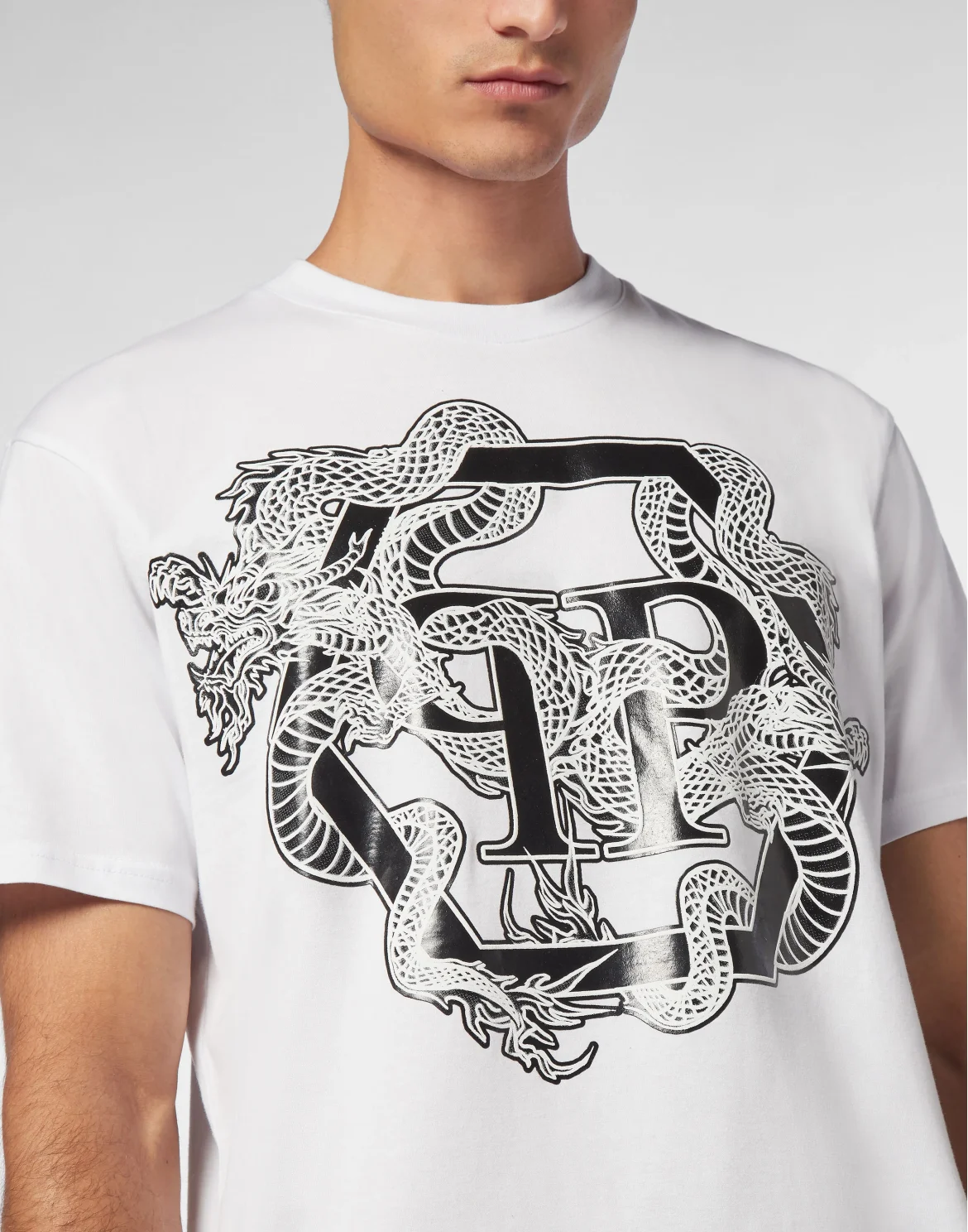 T-shirt Round Neck SS Dragon Hexagon, цвет: Белый