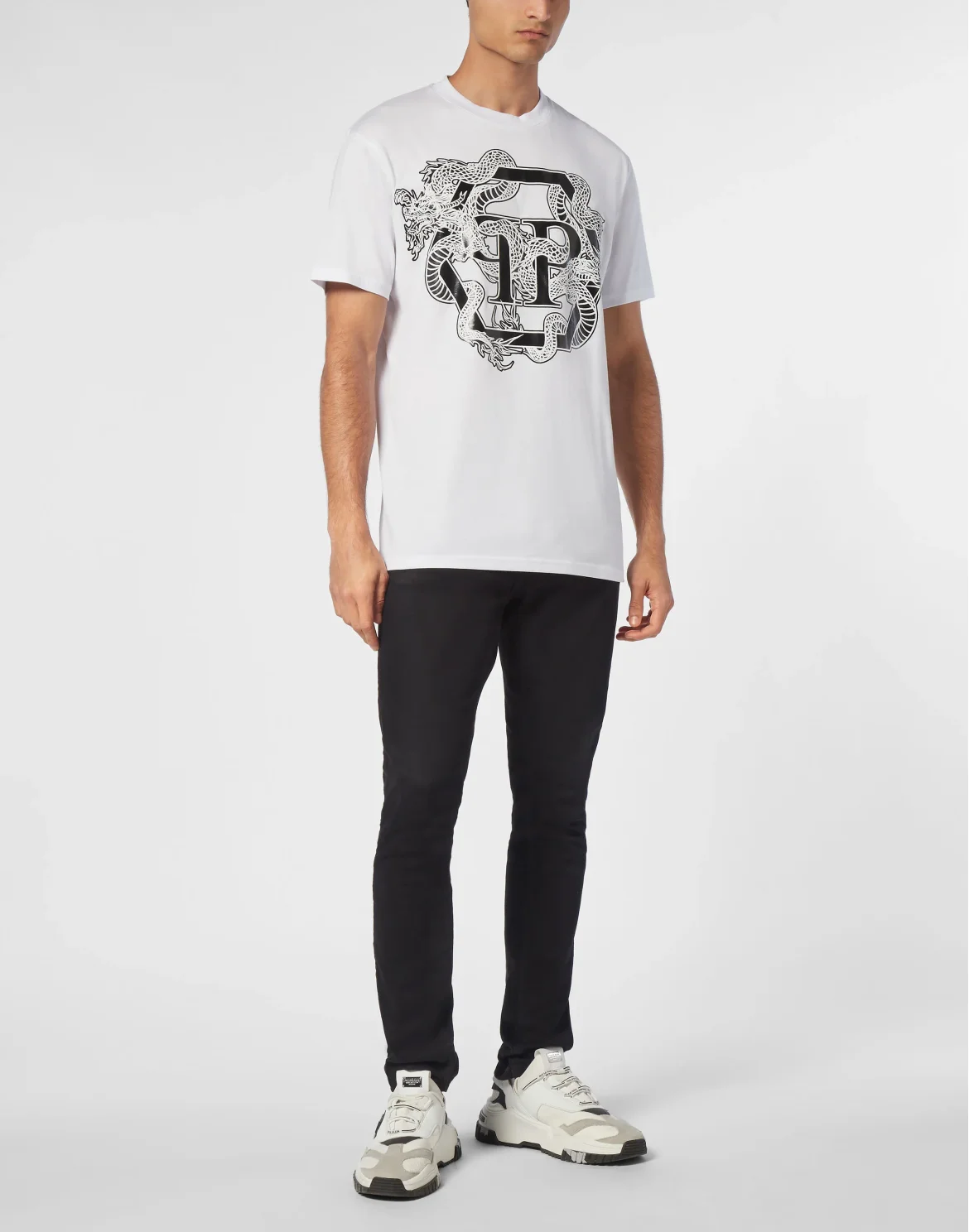 T-shirt Round Neck SS Dragon Hexagon, цвет: Белый