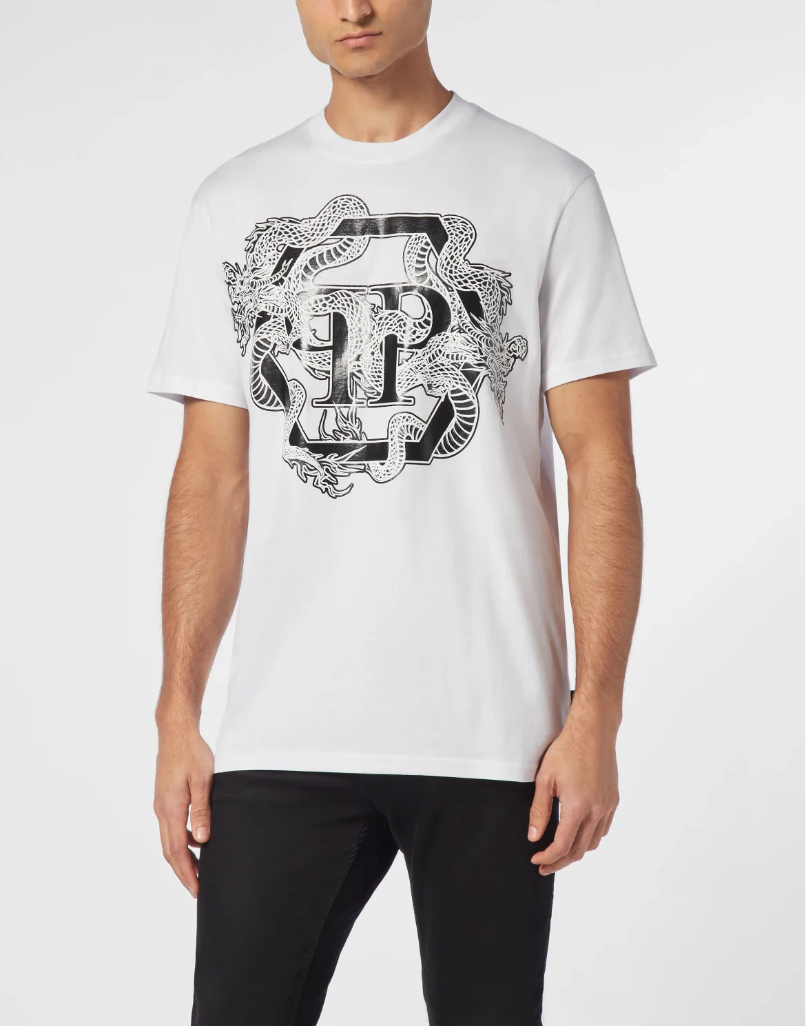 T-shirt Round Neck SS Dragon Hexagon, цвет: Белый
