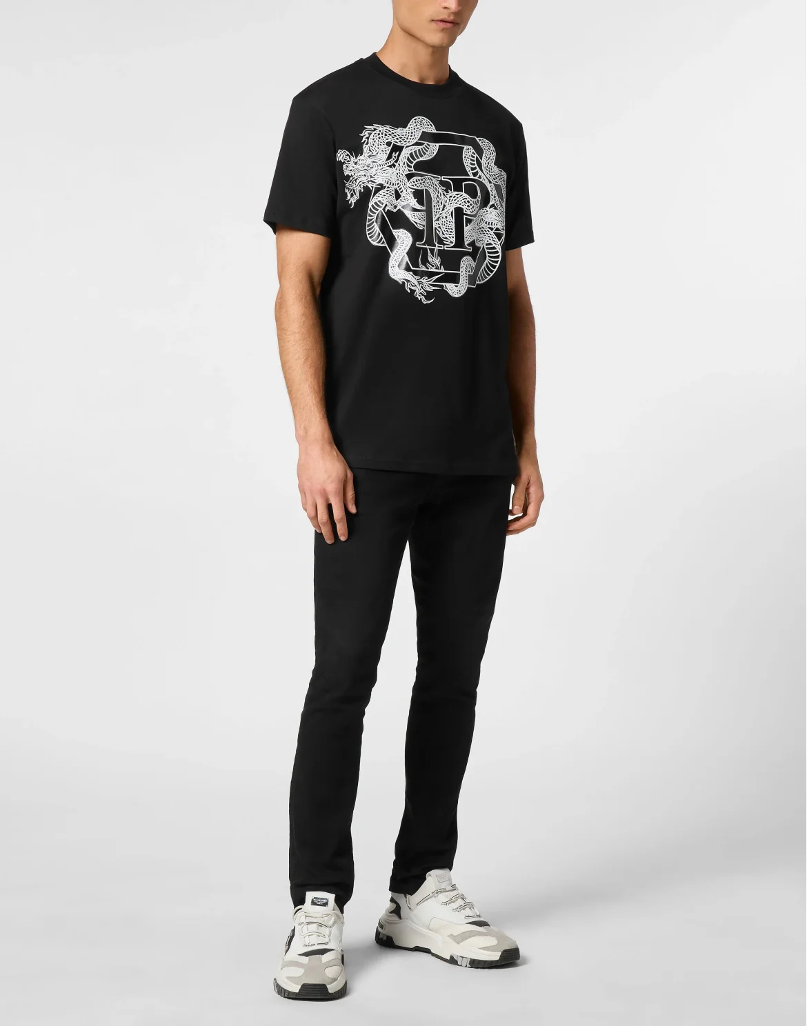 T-shirt Round Neck SS Dragon Hexagon, цвет: Черный