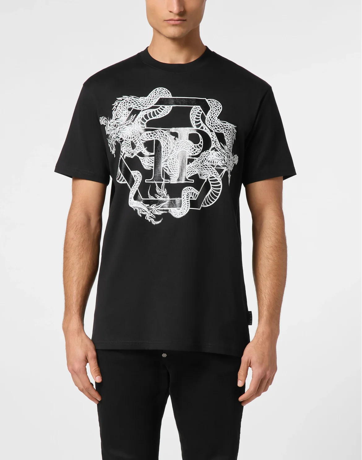 T-shirt Round Neck SS Dragon Hexagon, цвет: Черный