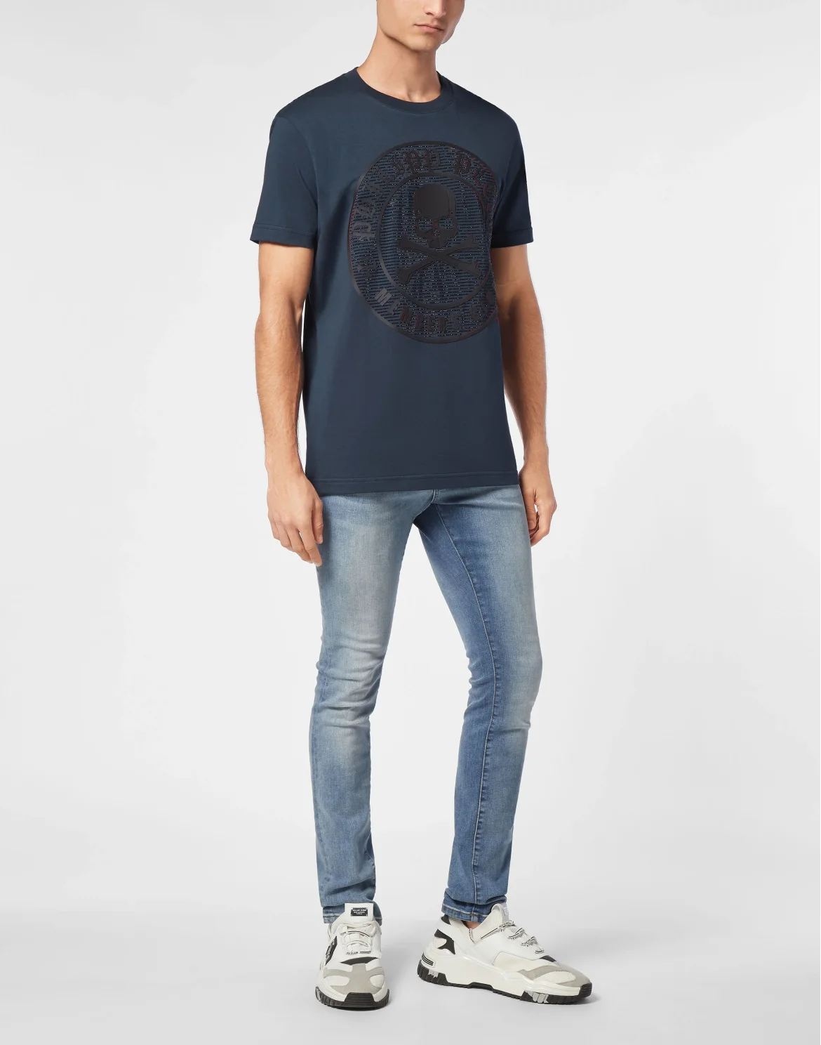 T-shirt Round Neck SS Skull&Bones, цвет: Синий