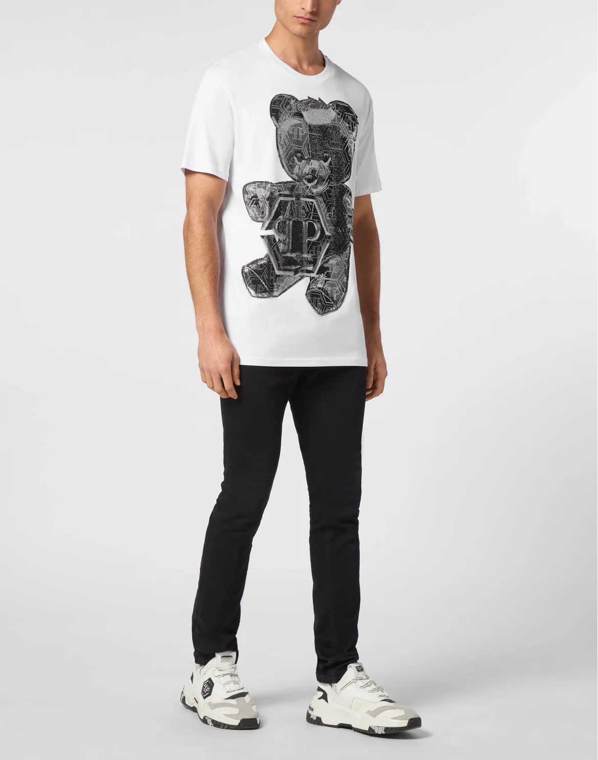 T-shirt Round Neck SS Stones Teddy Bear, цвет: Белый