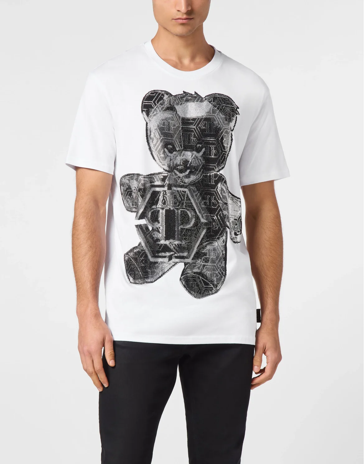 T-shirt Round Neck SS Stones Teddy Bear, цвет: Белый