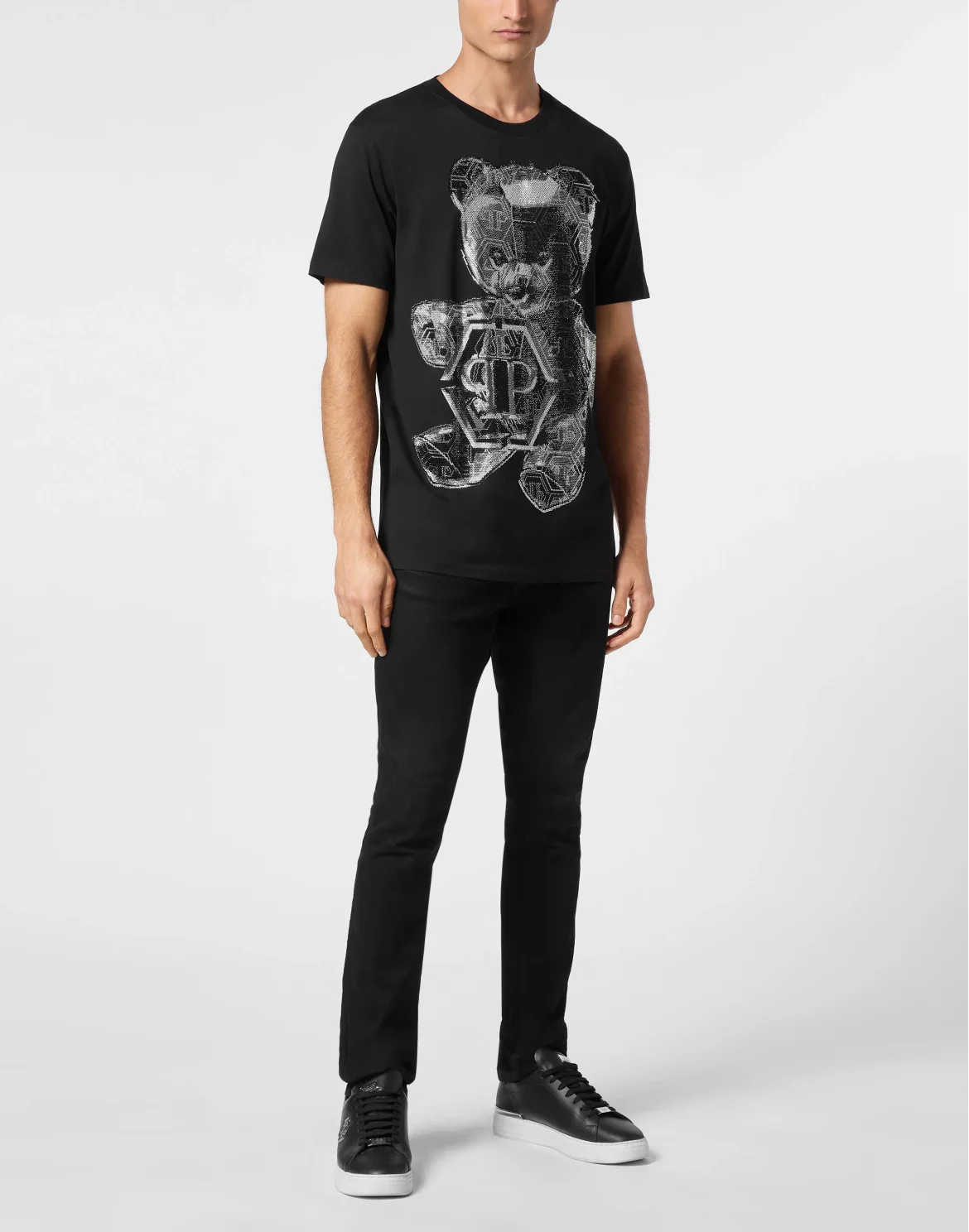 T-shirt Round Neck SS Stones Teddy Bear, цвет: Черный