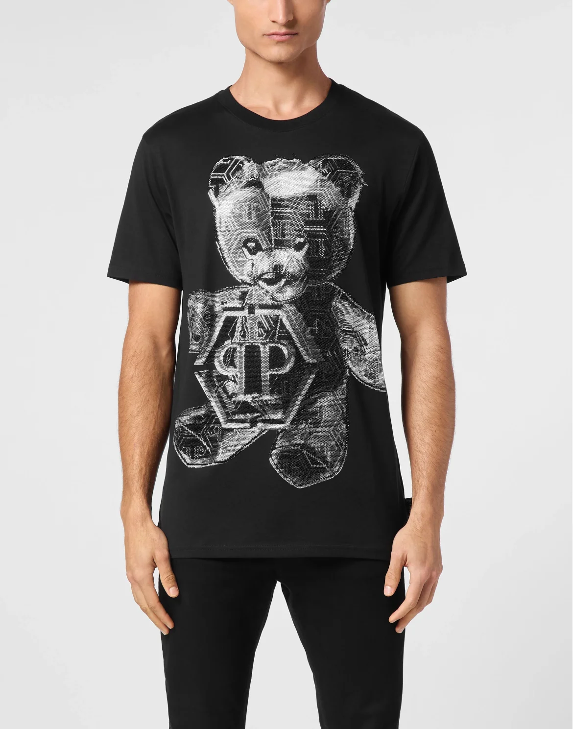 T-shirt Round Neck SS Stones Teddy Bear, цвет: Черный