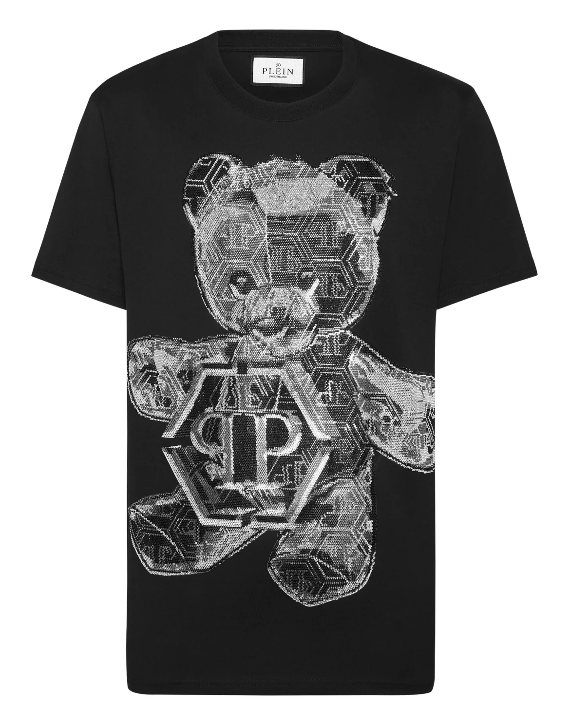 T-shirt Round Neck SS Stones Teddy Bear, цвет: Черный